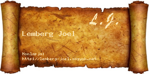Lemberg Joel névjegykártya